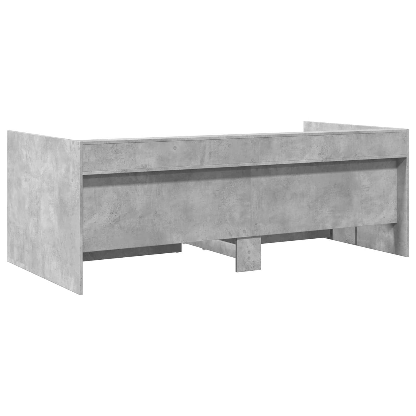 Tagesbett mit Schubladen mit Regal Betongrau Holzwerkstoff