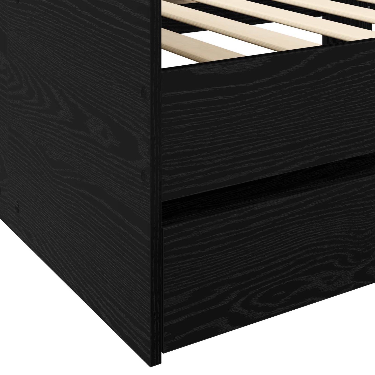 Tagesbett mit Schubladen mit Regal Schwarze Eiche Holzwerkstoff
