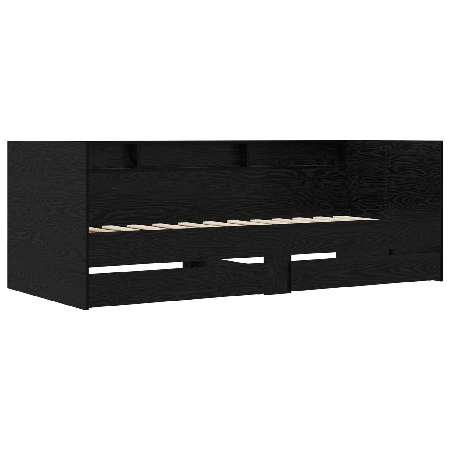 Tagesbett mit Schubladen mit Regal Schwarze Eiche Holzwerkstoff