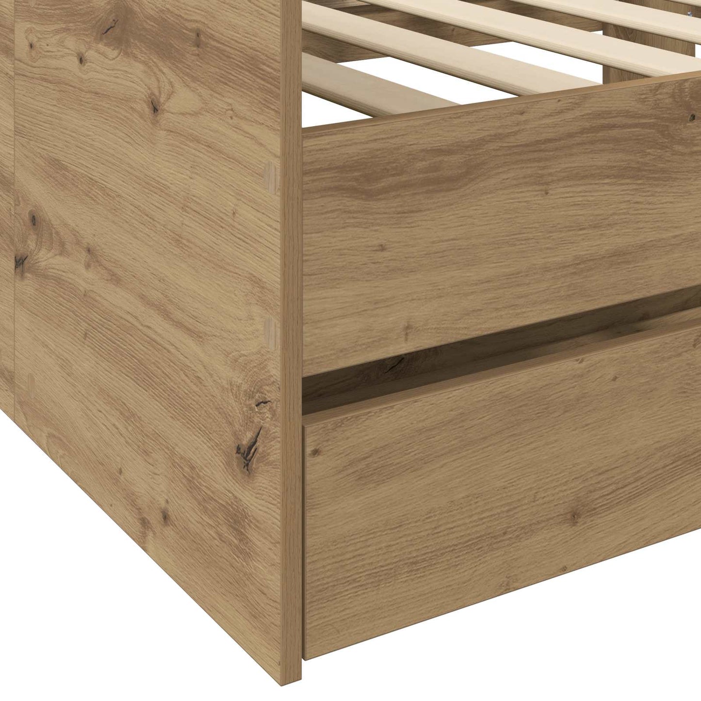 Tagesbett mit Schubladen Kunsthandwerk Eiche Holzwerkstoff