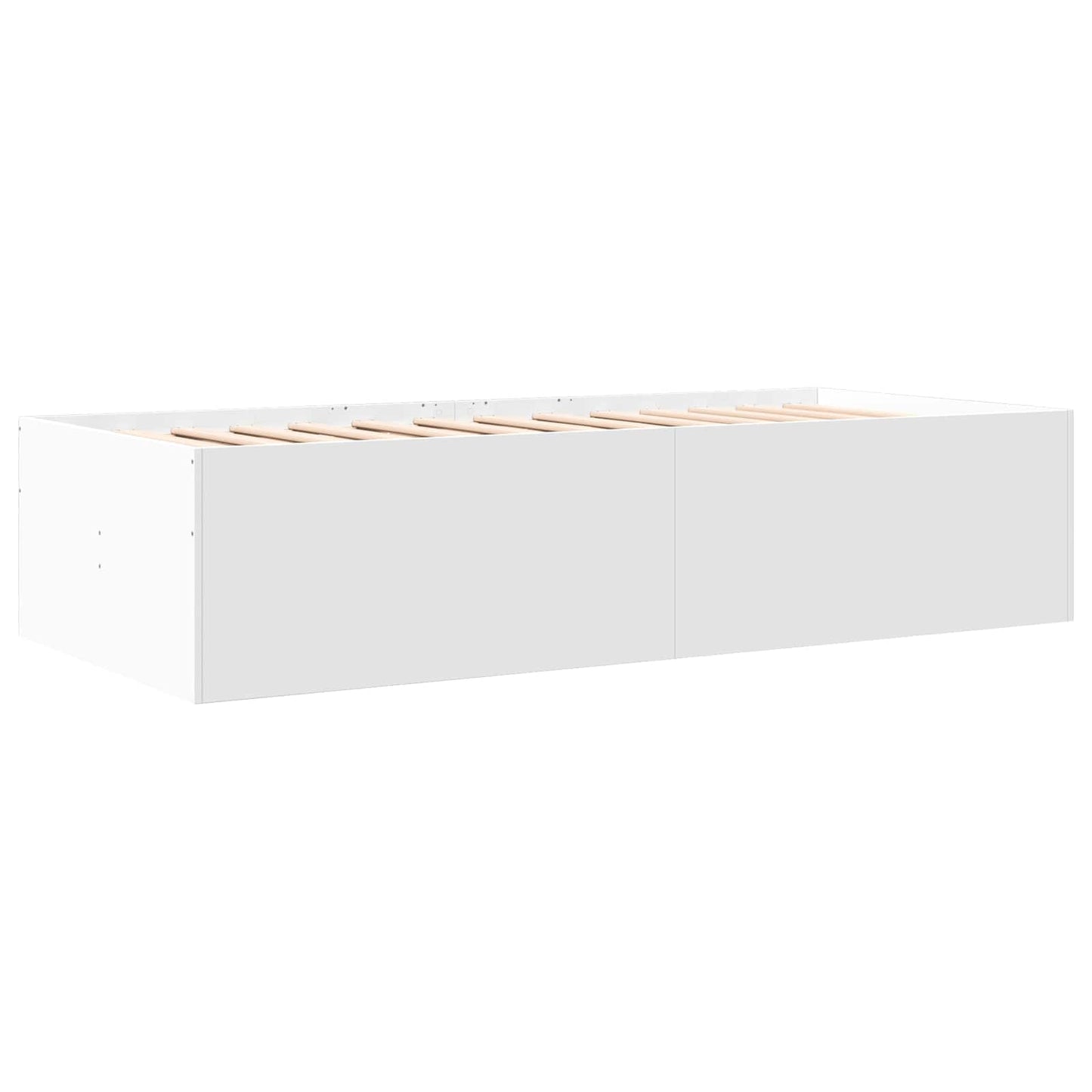 Bettgestell mit Stauraum Weiß 80 x 200 cm Holzwerkstoff