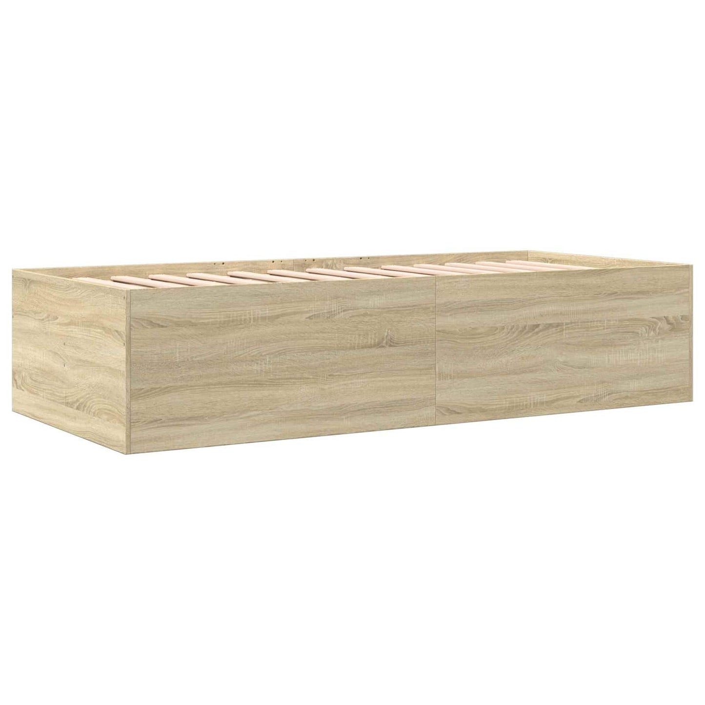 Bettgestell mit Stauraum Sonoma-Eiche 80 x 200 cm Holzwerkstoff