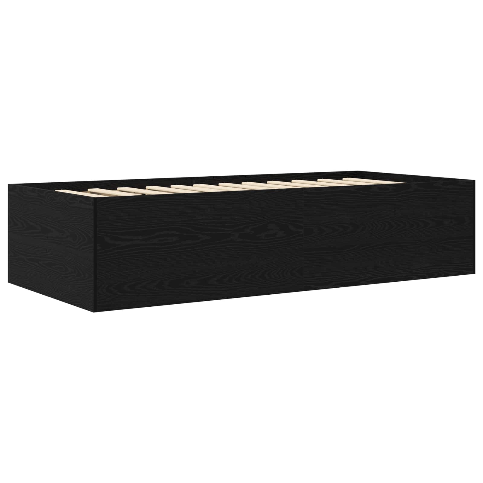 Bettgestell mit Stauraum Schwarze Eiche 80 x 200 cm