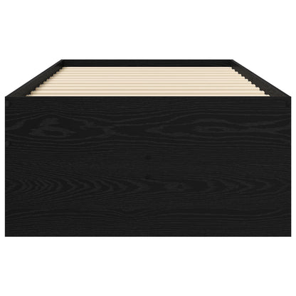 Bettgestell mit Stauraum Schwarze Eiche 80 x 200 cm