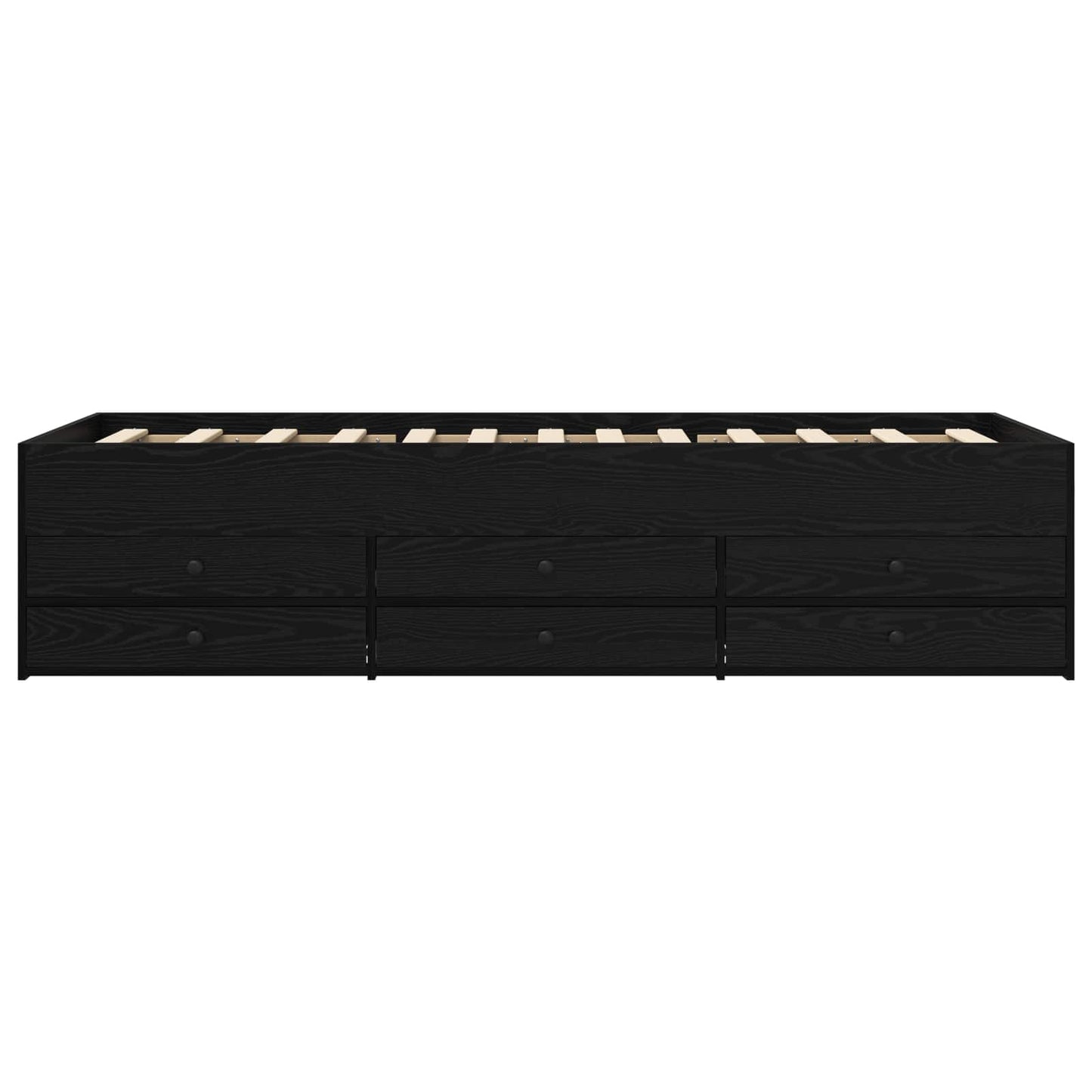 Bettgestell mit Stauraum Schwarze Eiche 80 x 200 cm