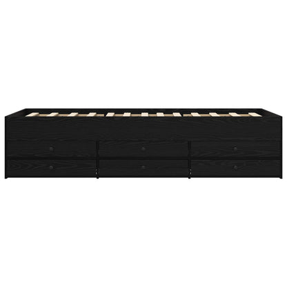 Bettgestell mit Stauraum Schwarze Eiche 80 x 200 cm
