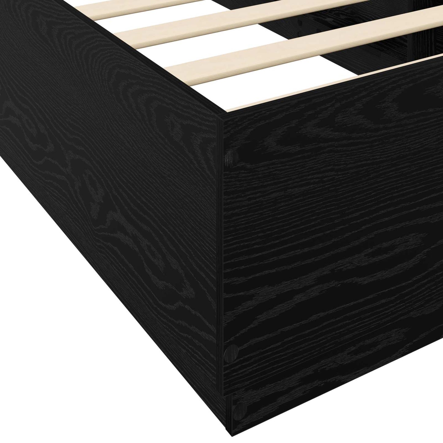 Bettrahmen Schwarze Eiche 80 x 200 cm Holzwerkstoff