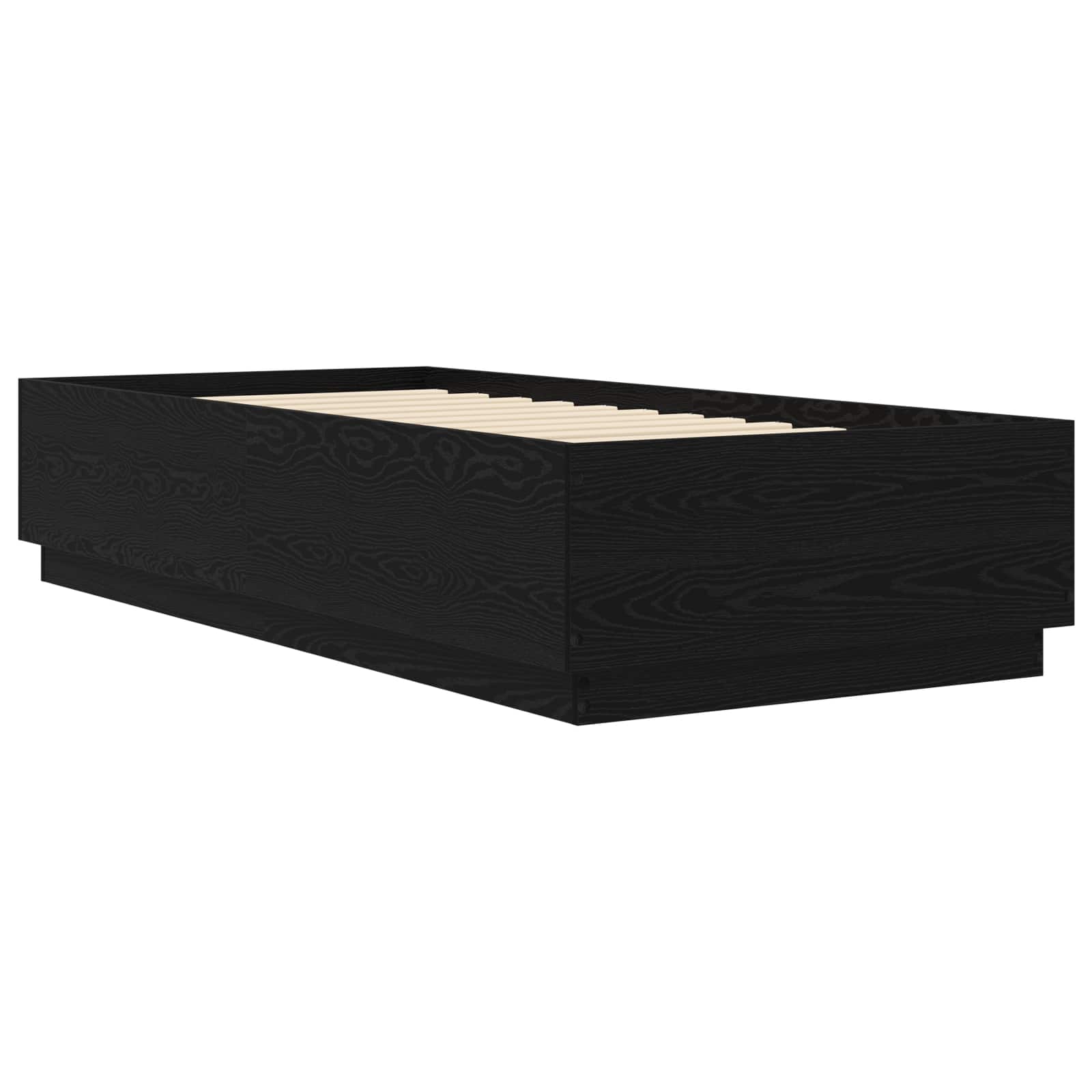 Bettrahmen Schwarze Eiche 80 x 200 cm Holzwerkstoff