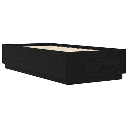 Bettrahmen Schwarze Eiche 80 x 200 cm Holzwerkstoff