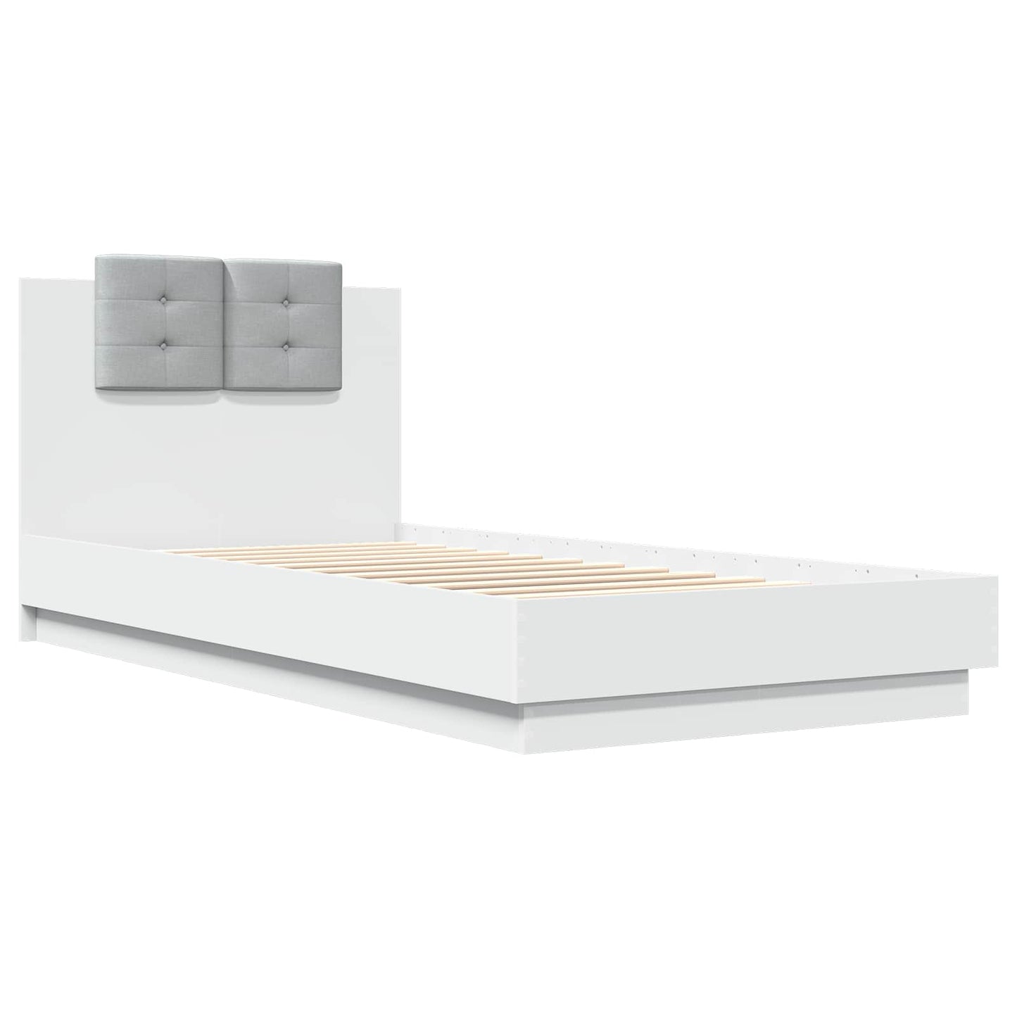 Bettgestell mit LED Weiß 80 x 200 cm Holzwerkstoff