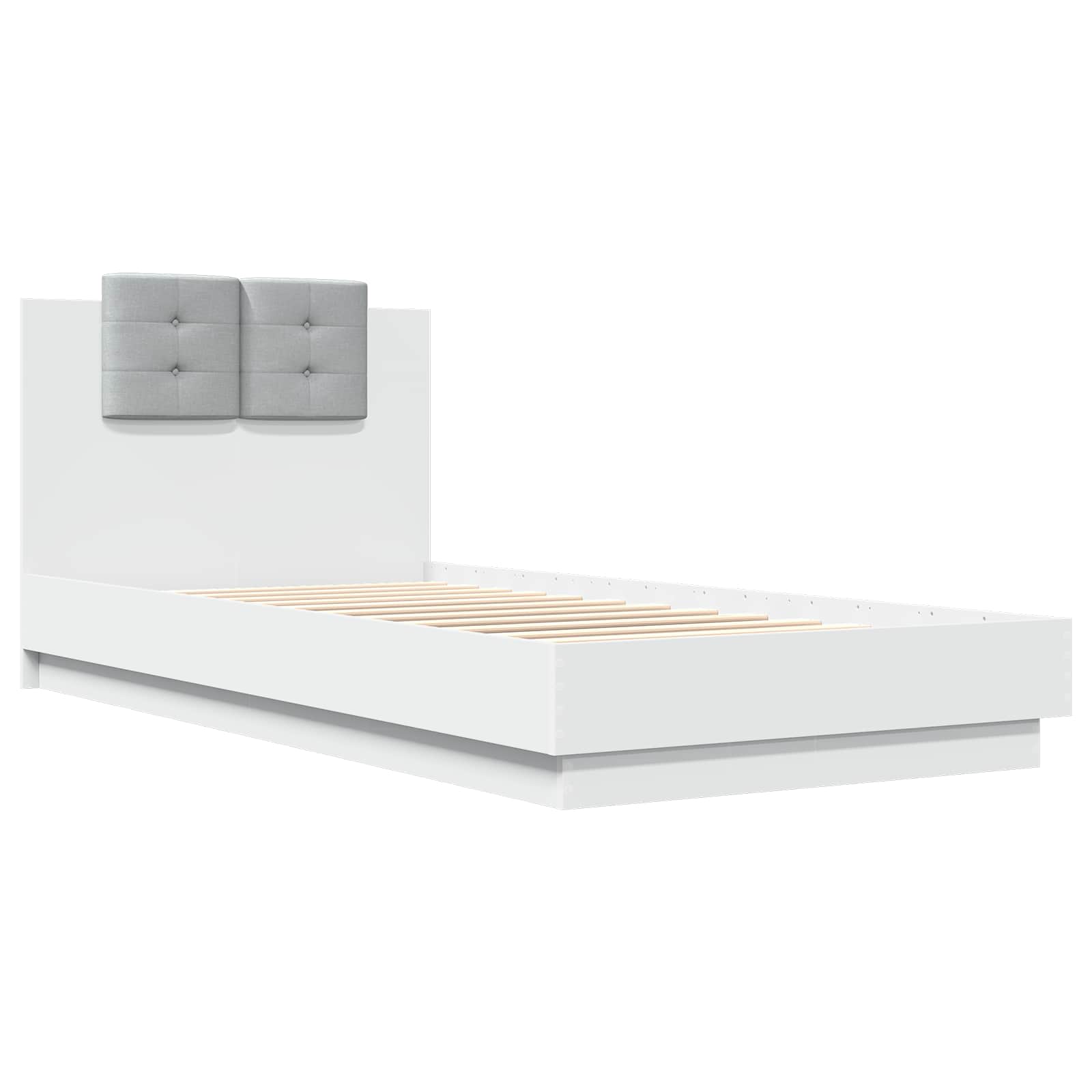 Bettgestell mit LED Weiß 80 x 200 cm Holzwerkstoff