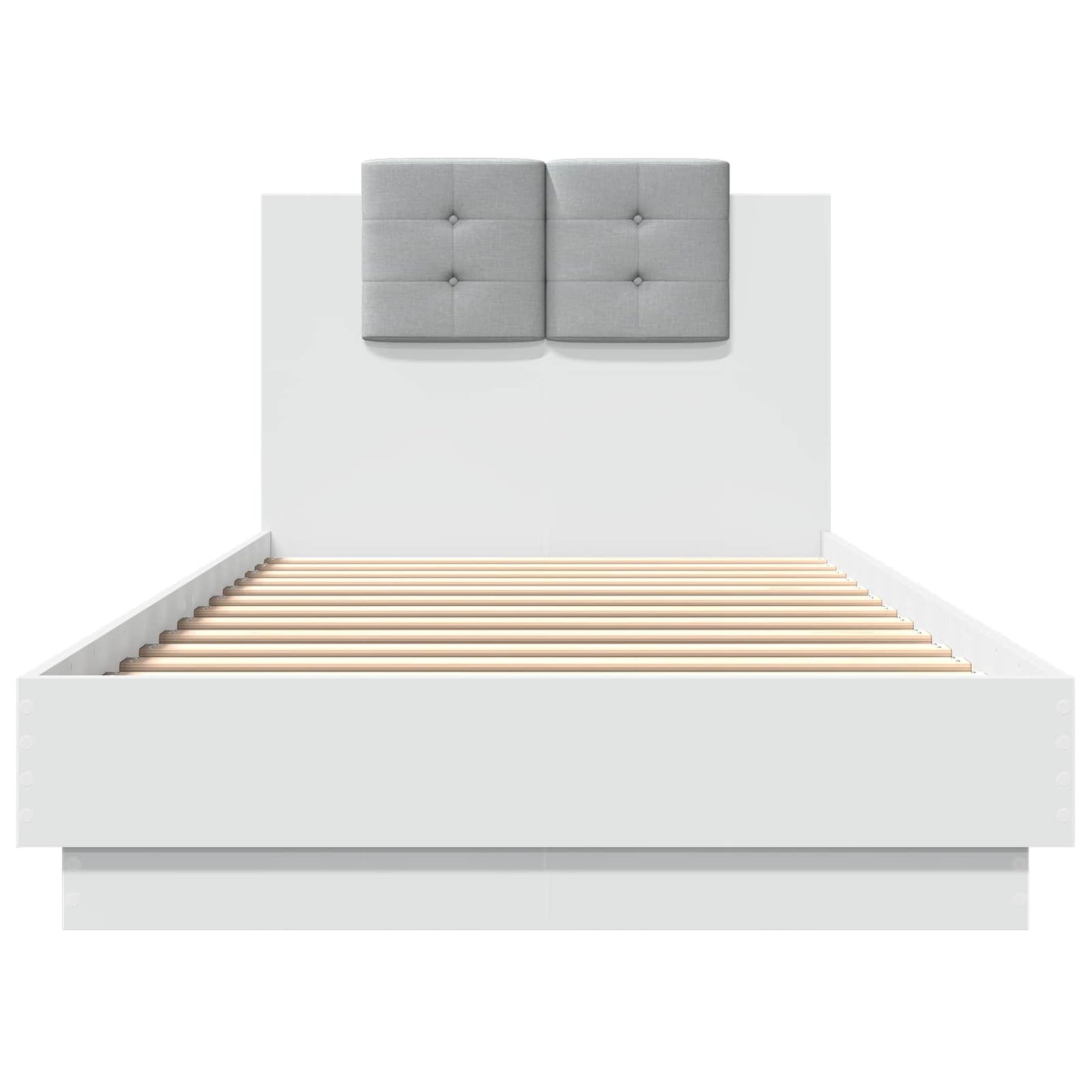 Bettgestell mit LED Weiß 80 x 200 cm Holzwerkstoff