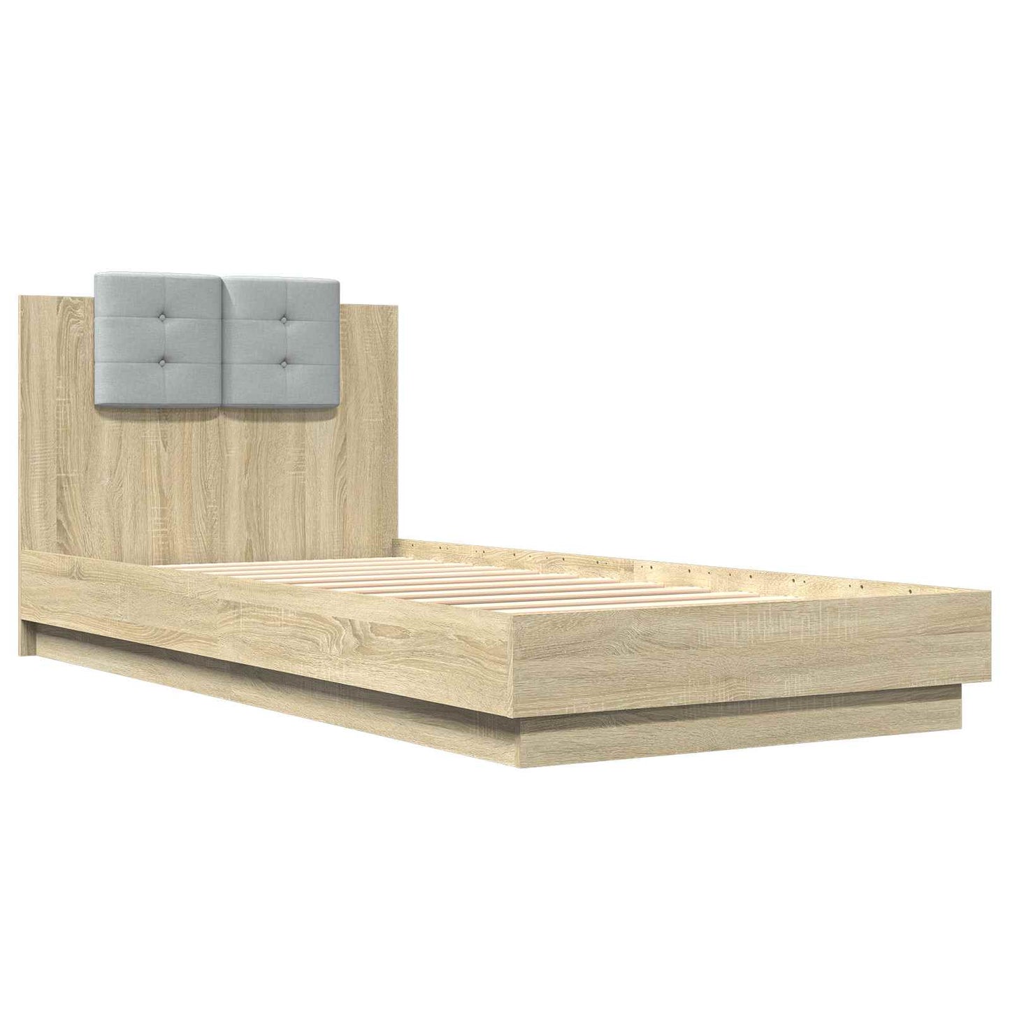 Bettgestell mit LED Sonoma-Eiche 80 x 200 cm Holzwerkstoff