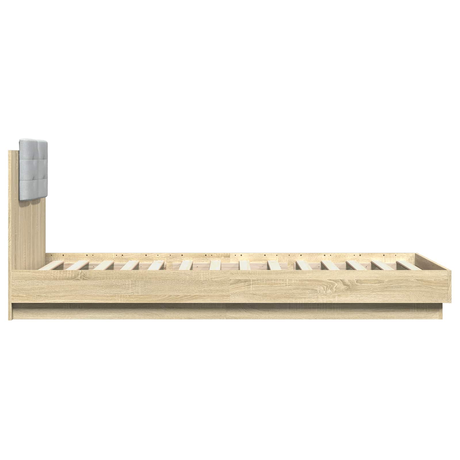 Bettgestell mit LED Sonoma-Eiche 80 x 200 cm Holzwerkstoff