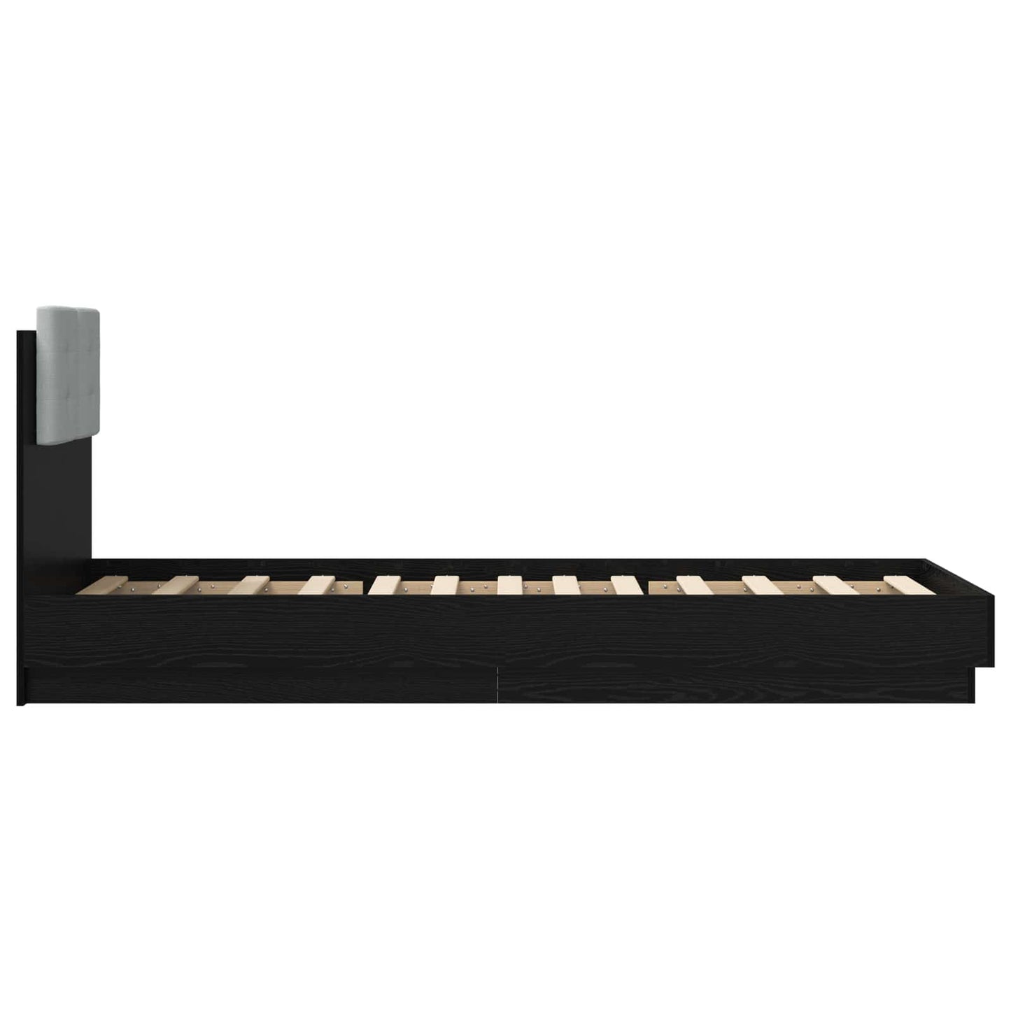 Bettgestell mit Kopfteil Schwarze Eiche Holzwerkstoff