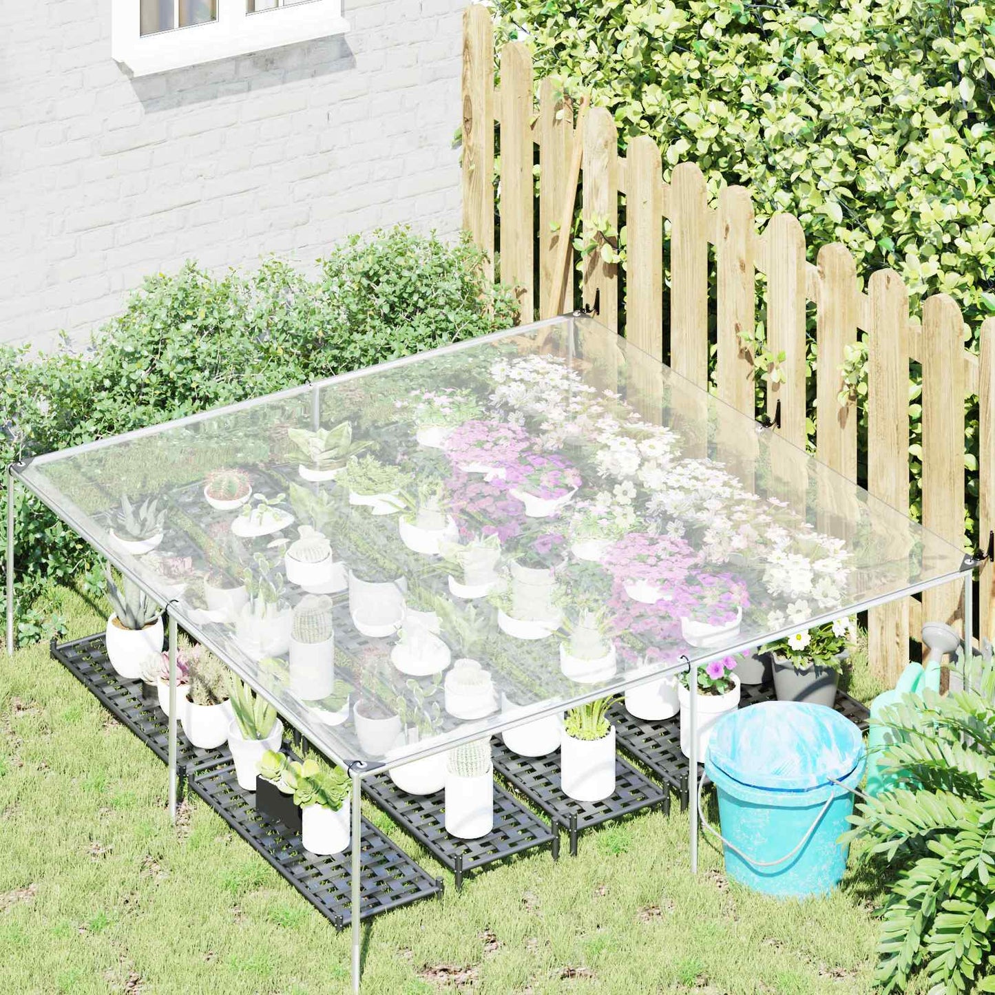 Pflanzenabdeckung Transparent 2 x 2 m PE