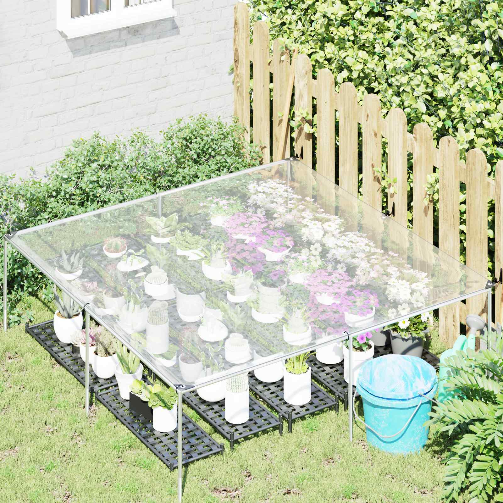 Pflanzenabdeckung Transparent 2 x 2 m PE