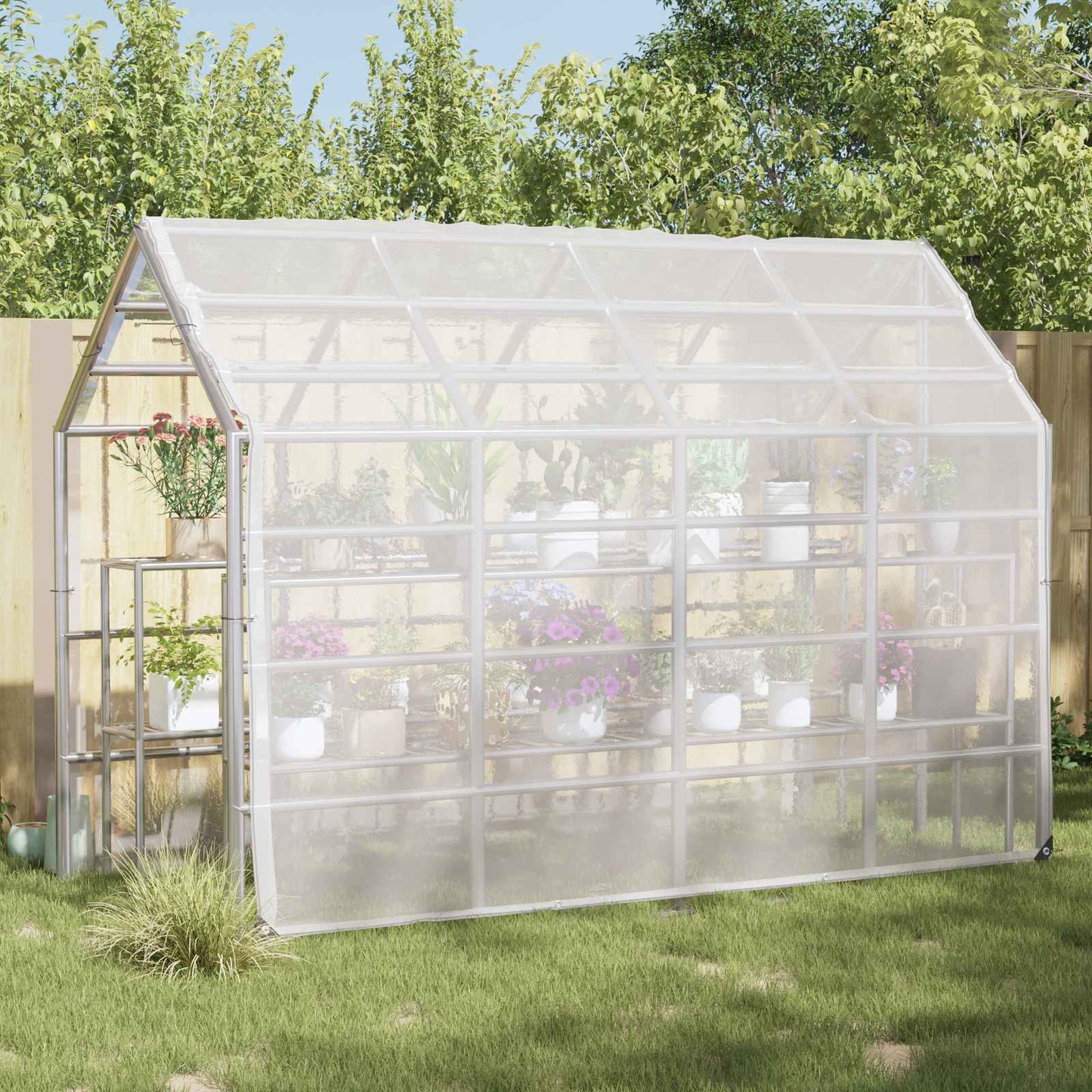 Pflanzenabdeckung Transparent 3 x 4 m PE