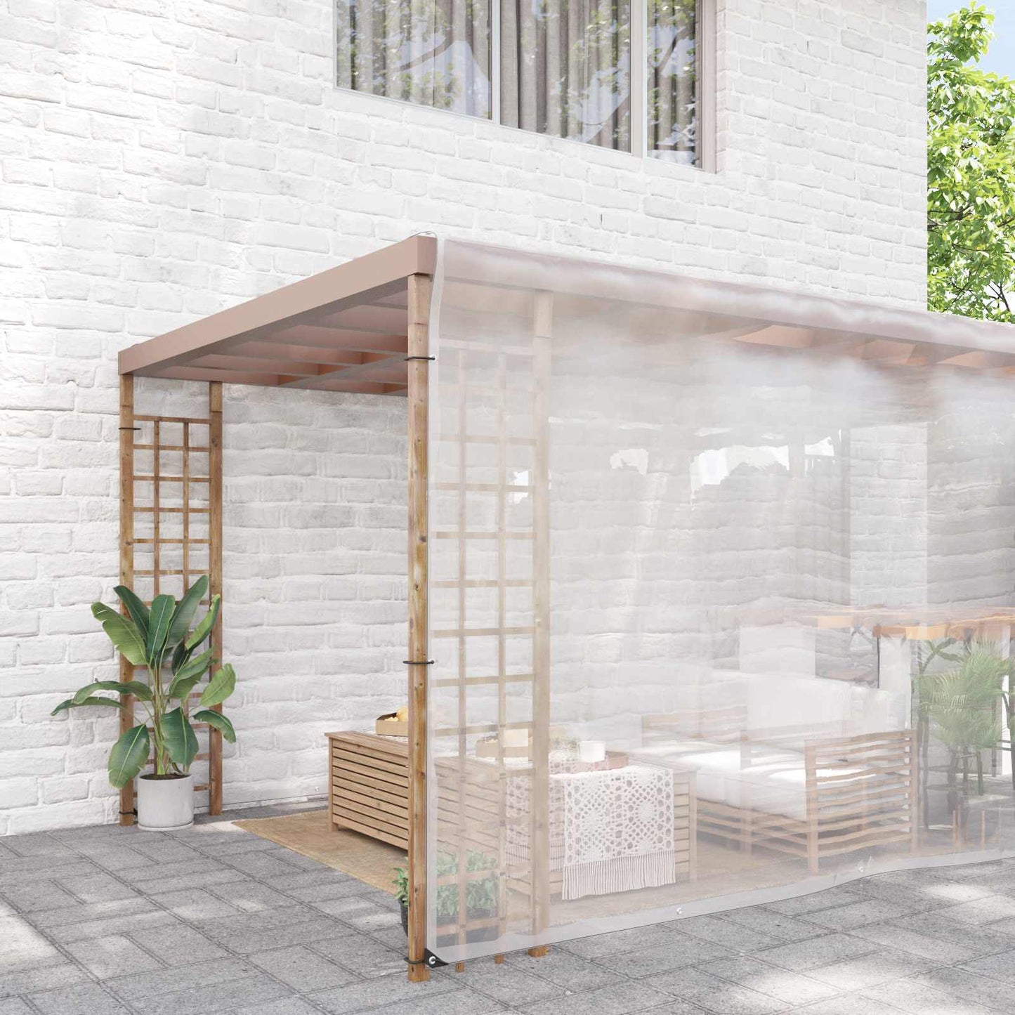 Pflanzenabdeckung Transparent 8 x 12 m PE