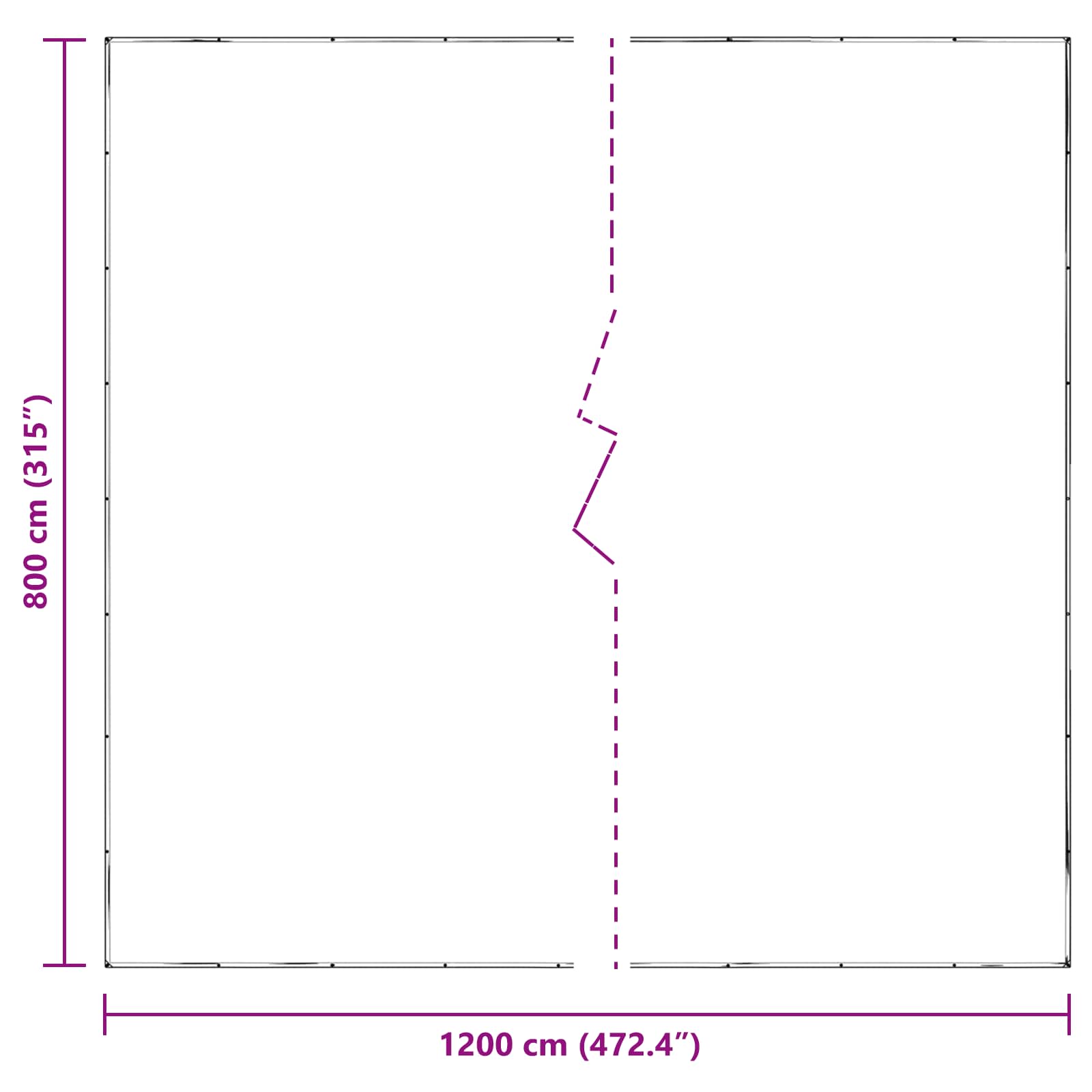 Pflanzenabdeckung Transparent 8 x 12 m PE