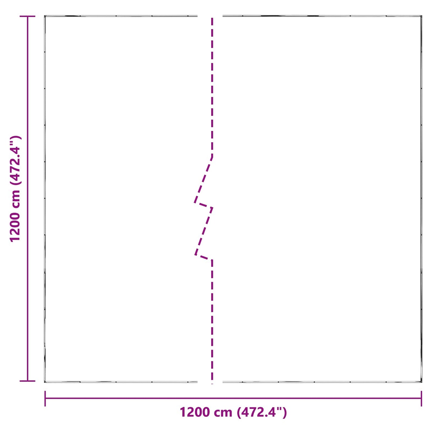 Pflanzenabdeckung Transparent 12 x 12 m PE