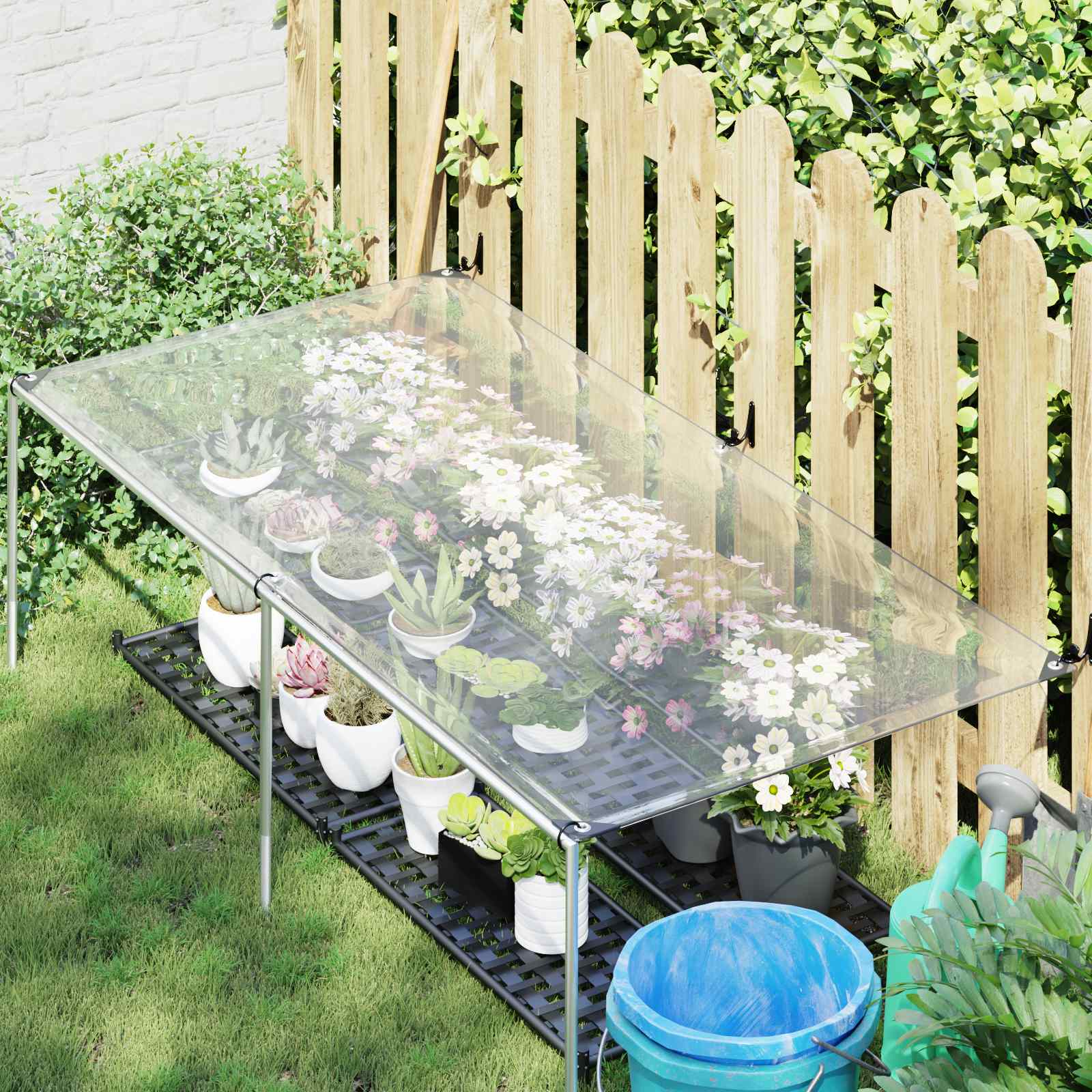 Pflanzenabdeckung Transparent 2,5 x 1 m PE