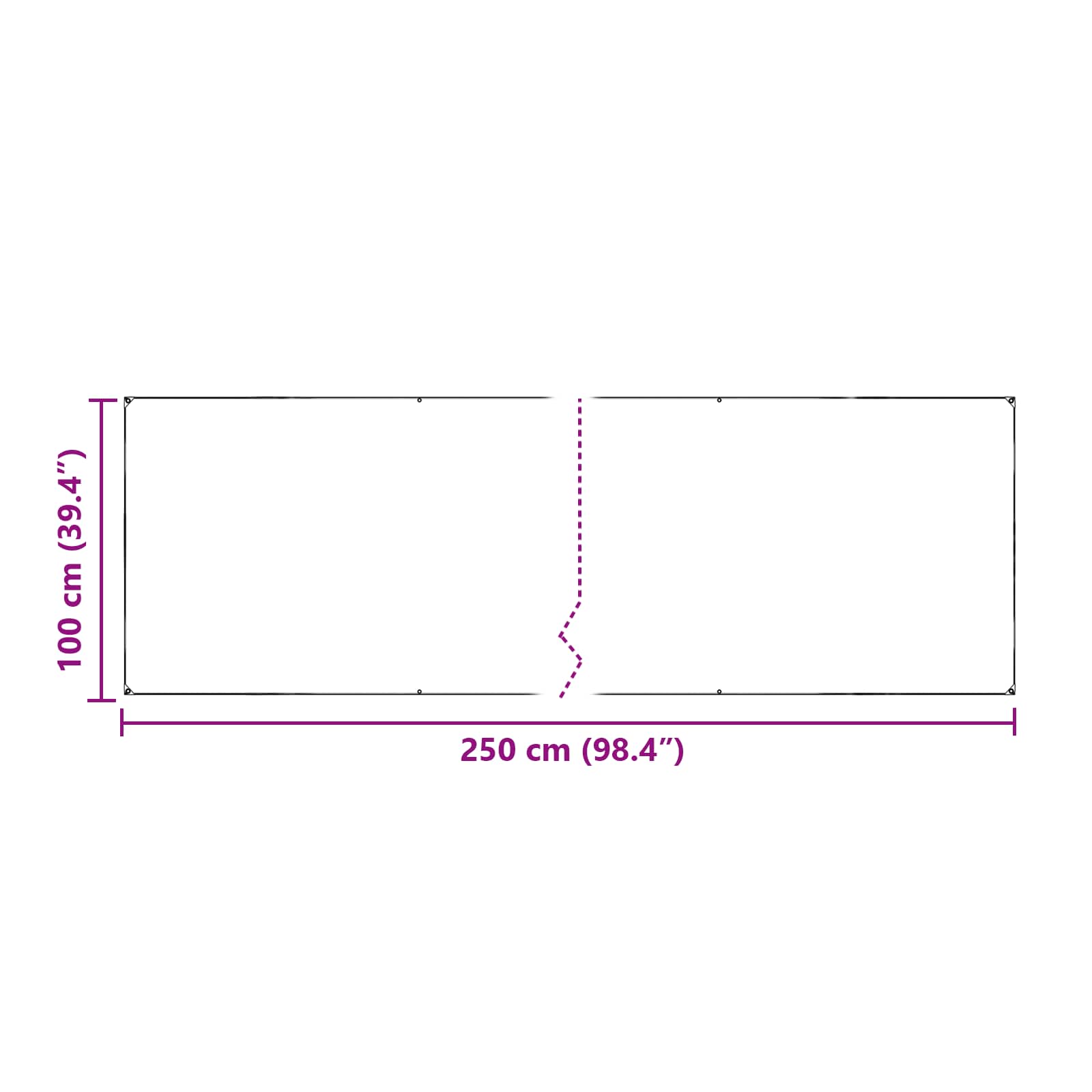 Pflanzenabdeckung Transparent 2,5 x 1 m PE