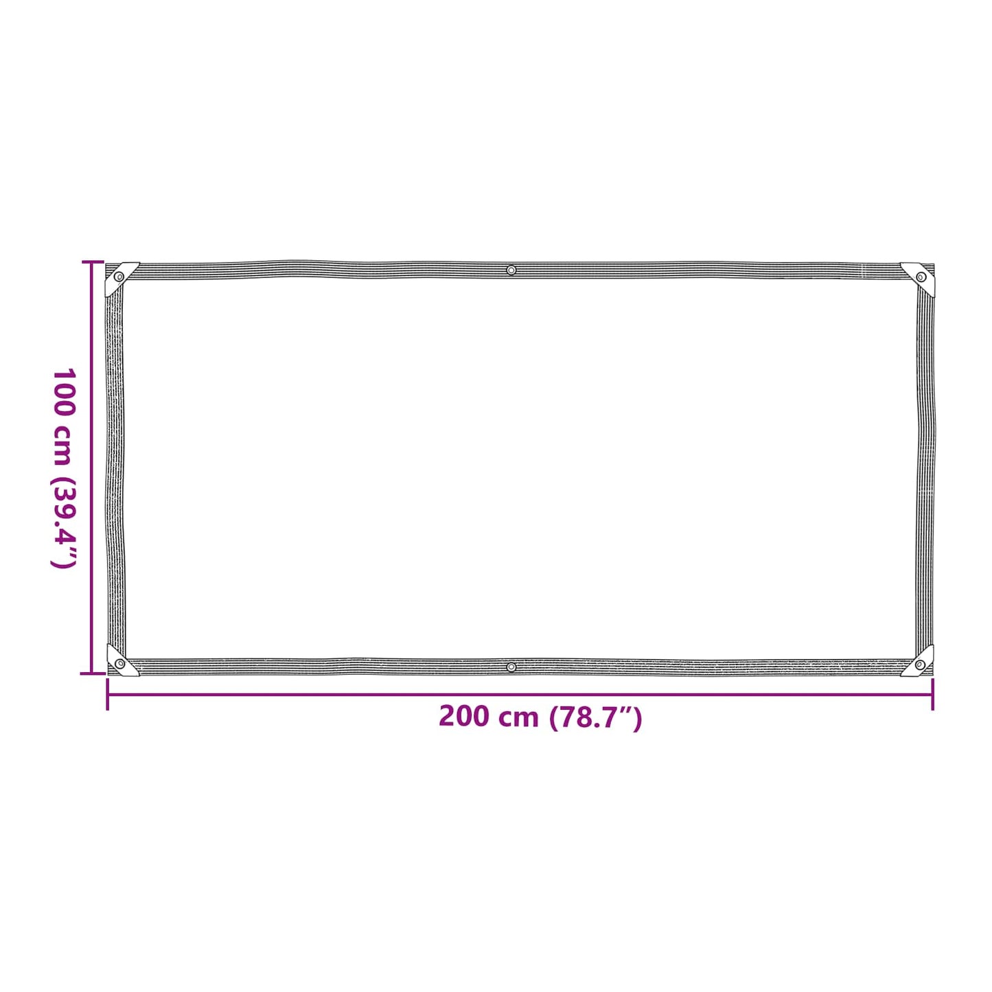 Pflanzenabdeckung Transparent 1 x 2 m PE