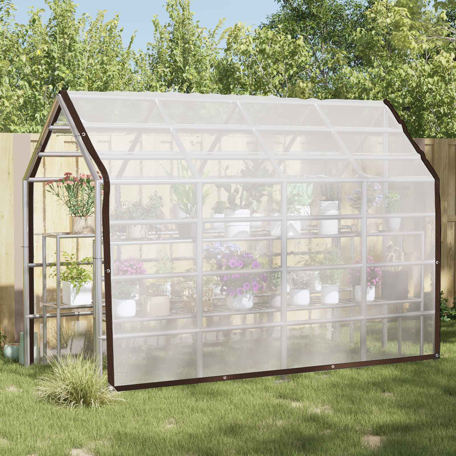 Pflanzenabdeckung Transparent 3 x 3 m PE