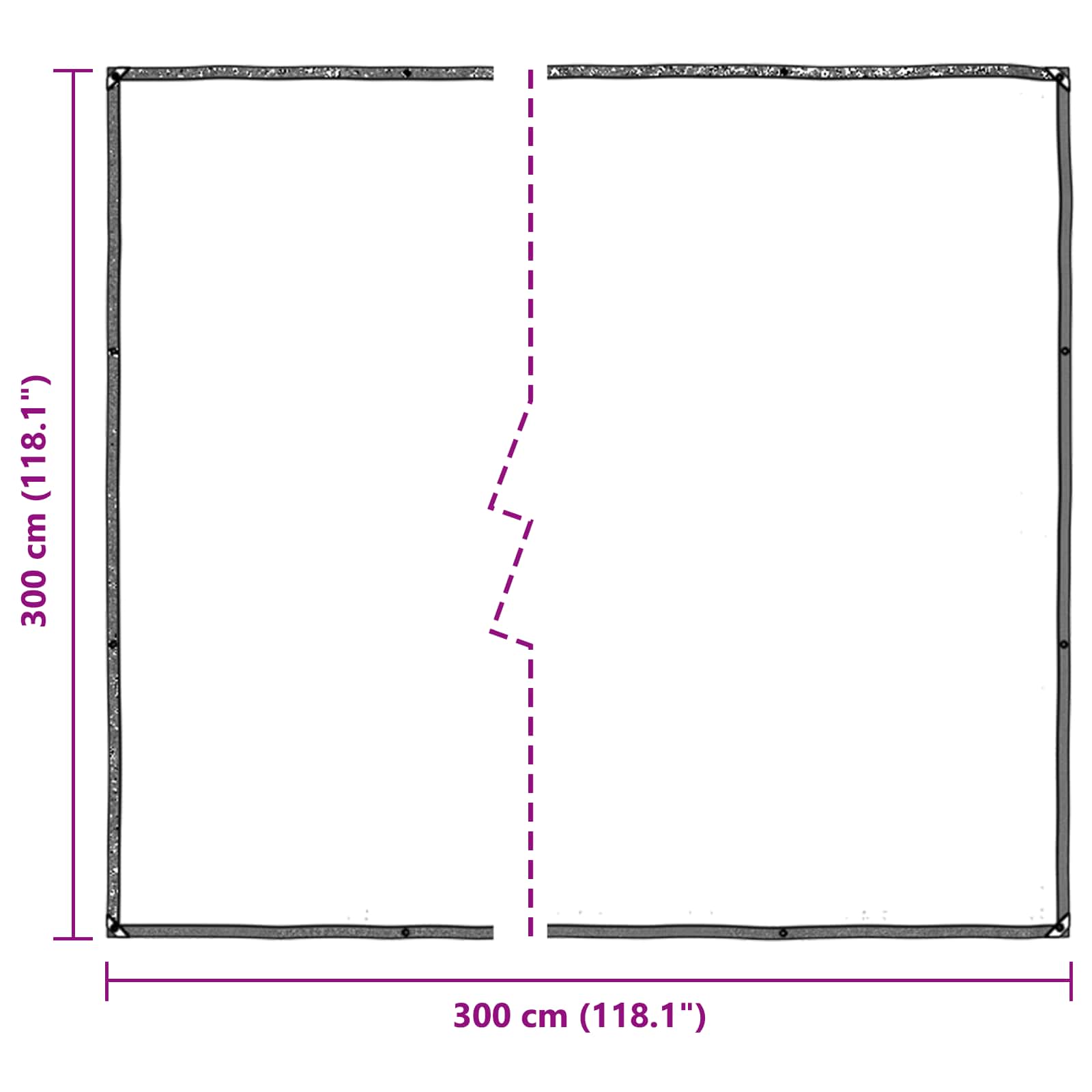 Pflanzenabdeckung Transparent 3 x 3 m PE