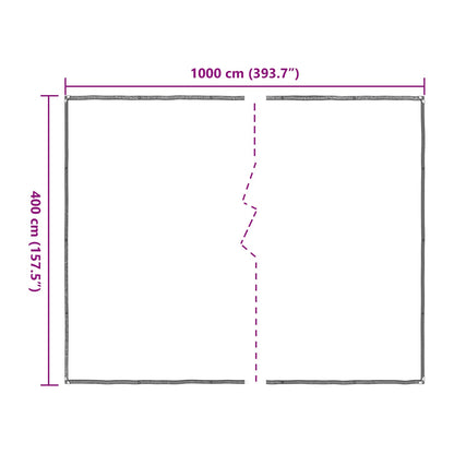 Pflanzenabdeckung 4 x 10 m PE Lichtdurchlässig