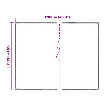 Pflanzenabdeckung 4 x 12 m PE Lichtdurchlässig