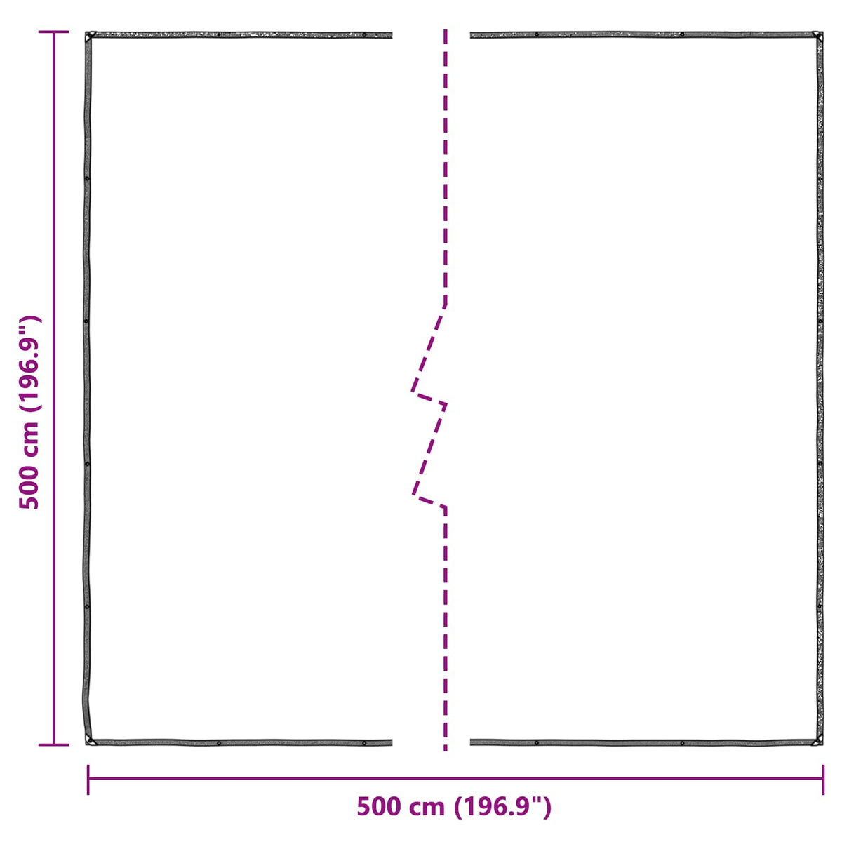 Pflanzenabdeckung 5 x 5 m PE Lichtdurchlässig
