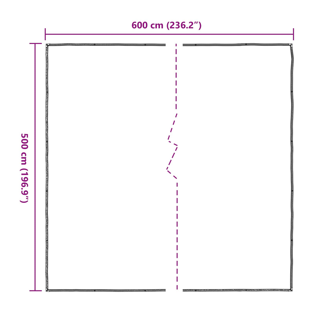 Pflanzenabdeckung 5 x 6 m PE Lichtdurchlässig