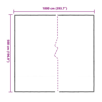 Pflanzenabdeckung 5 x 10 m PE Lichtdurchlässig