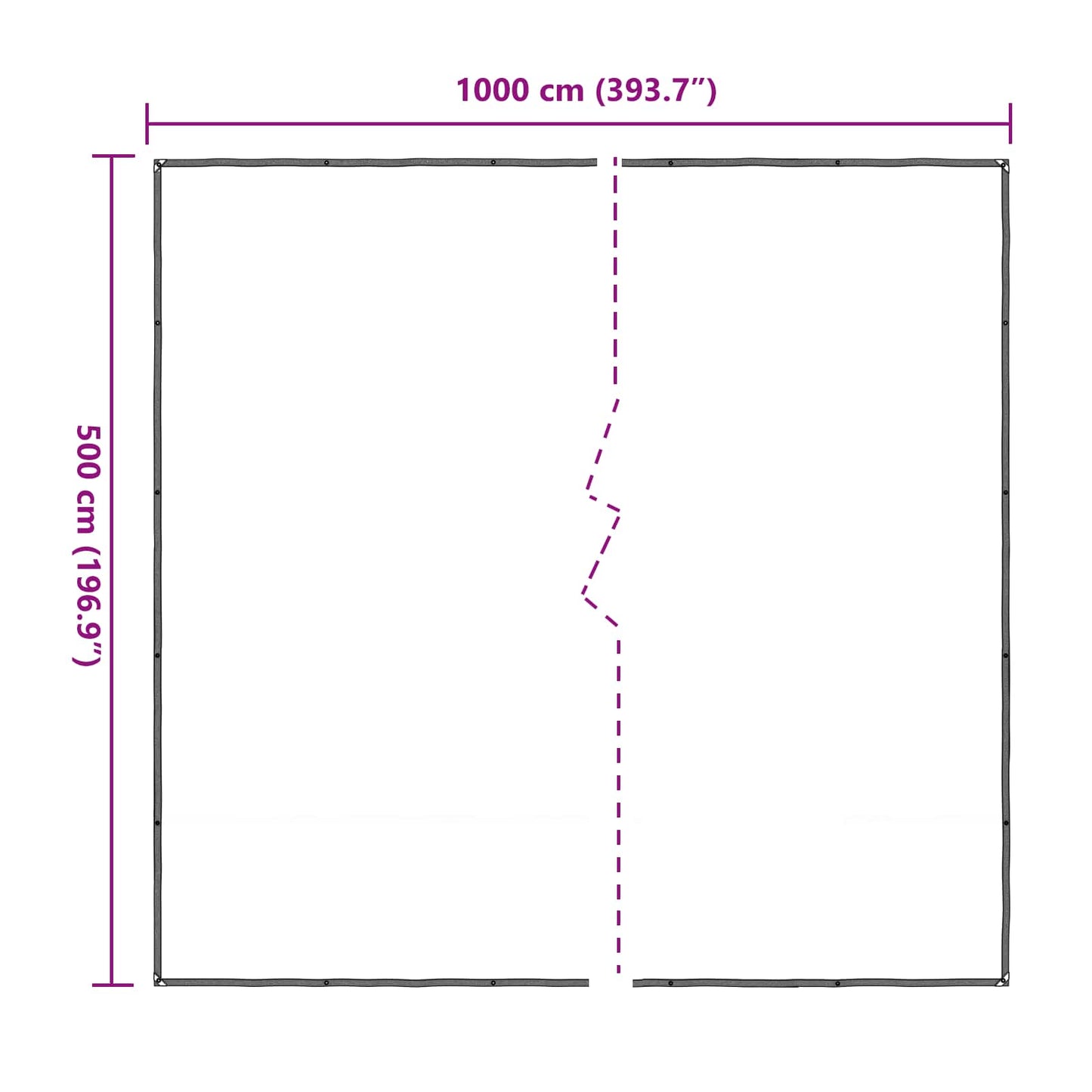 Pflanzenabdeckung Transparent 5 x 10 m PE
