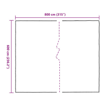 Pflanzenabdeckung 6 x 8 m PE Lichtdurchlässig