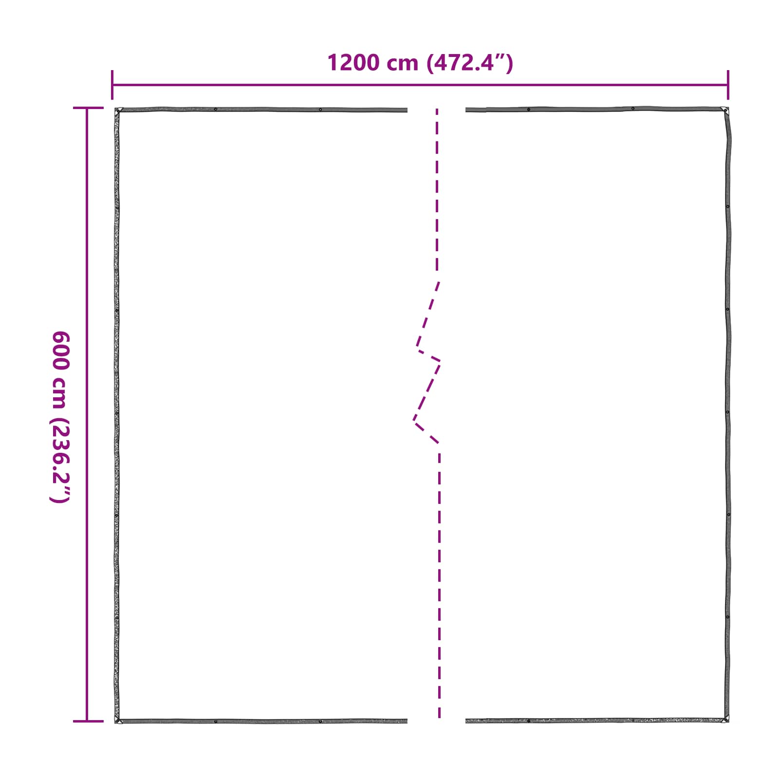 Pflanzenabdeckung Transparent 6 x 12 m PE