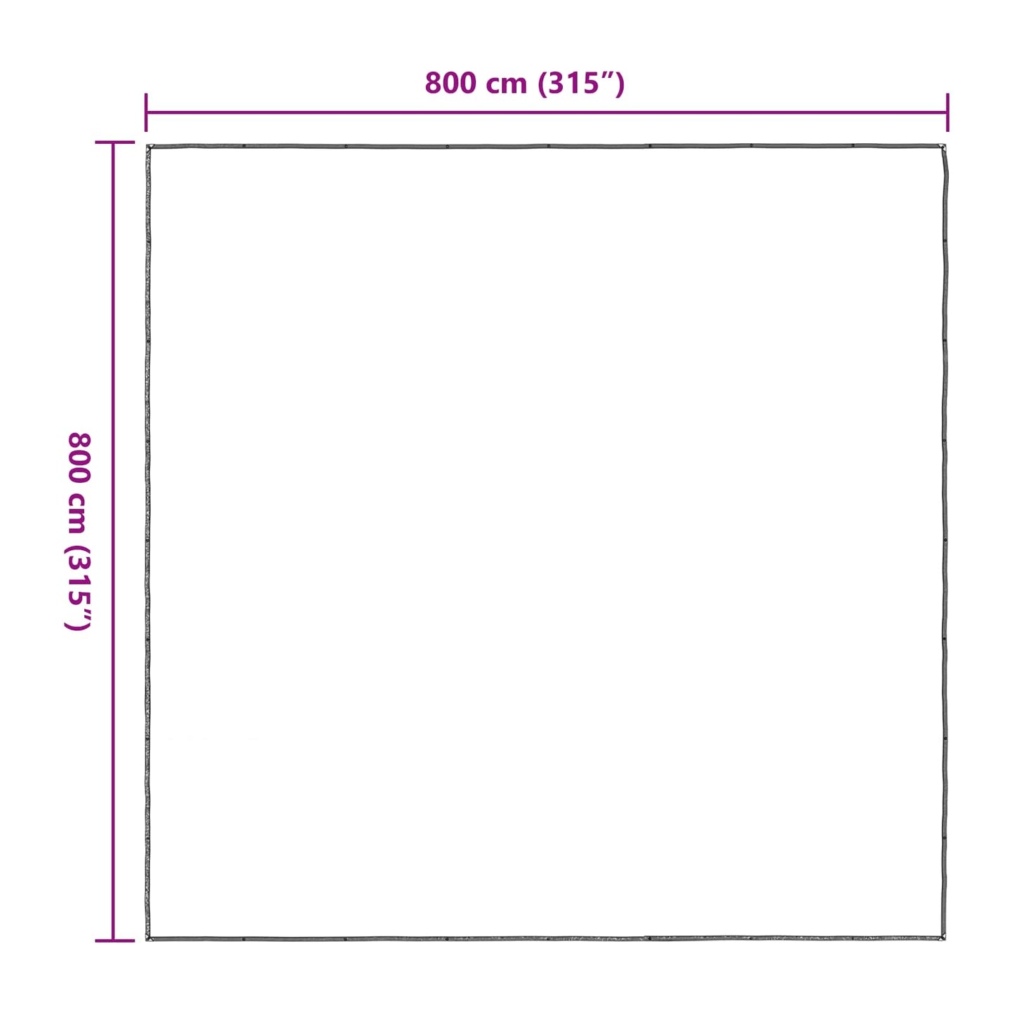 Pflanzenabdeckung Transparent 8 x 8 m PE
