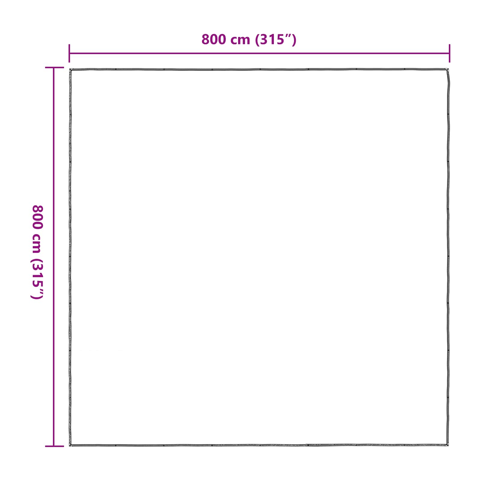 Pflanzenabdeckung Transparent 8 x 8 m PE