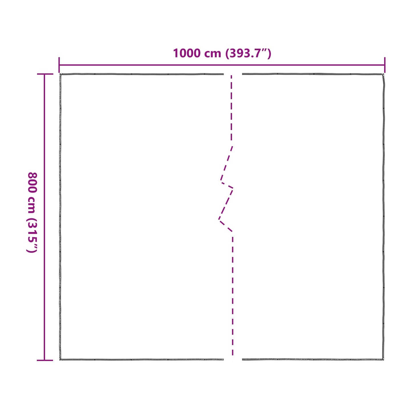 Pflanzenabdeckung Transparent 8 x 10 m PE