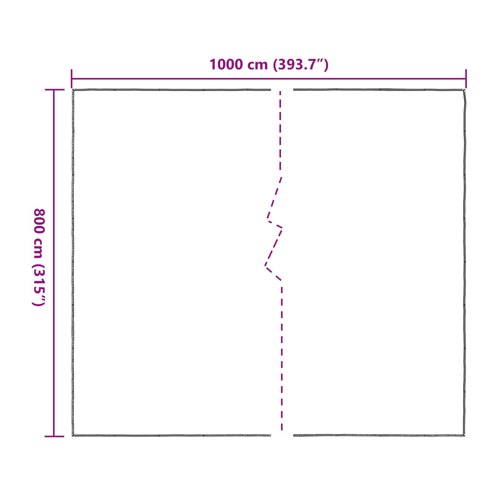 Pflanzenabdeckung Transparent 8 x 10 m PE
