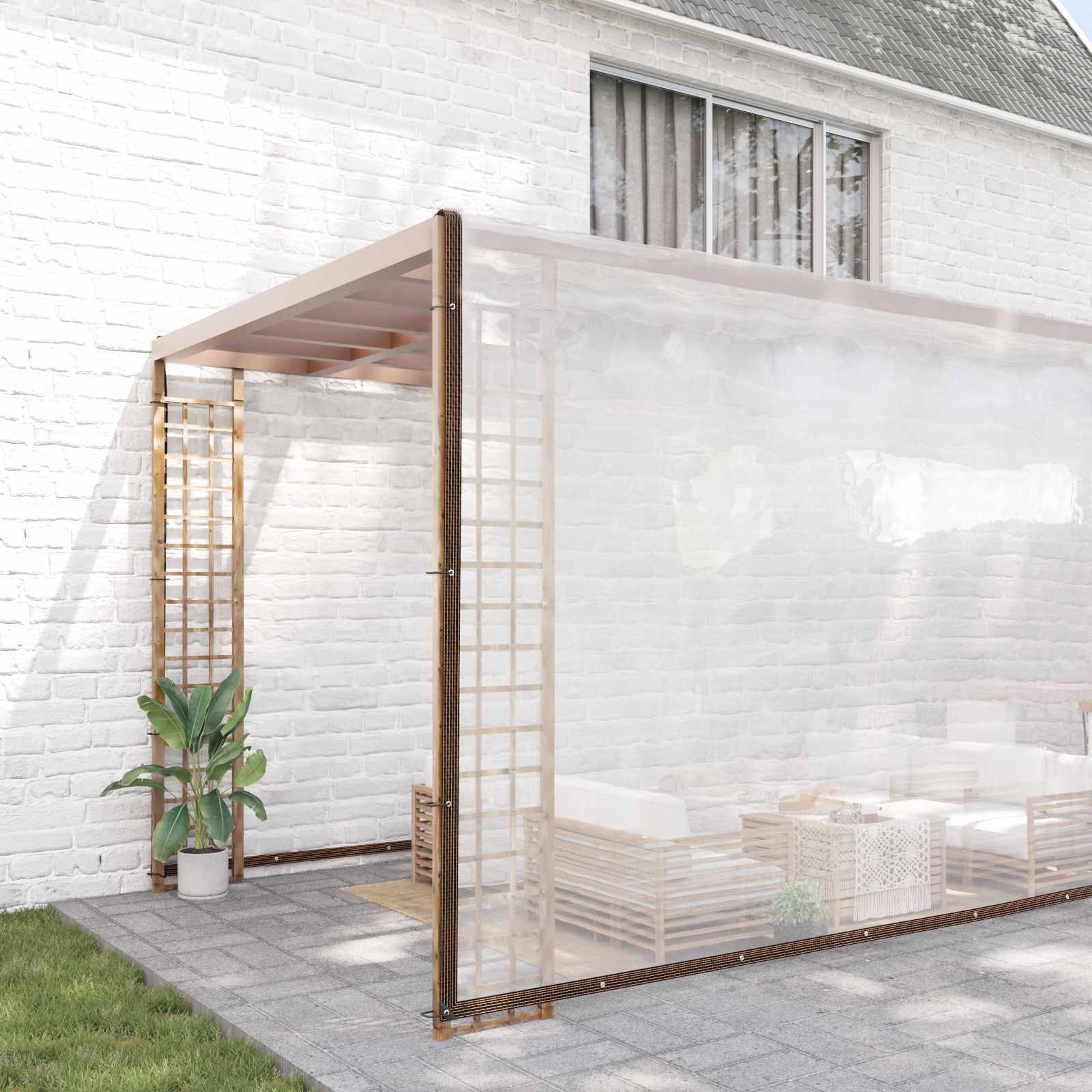 Pflanzenabdeckung Transparent 10 x 10 m PE