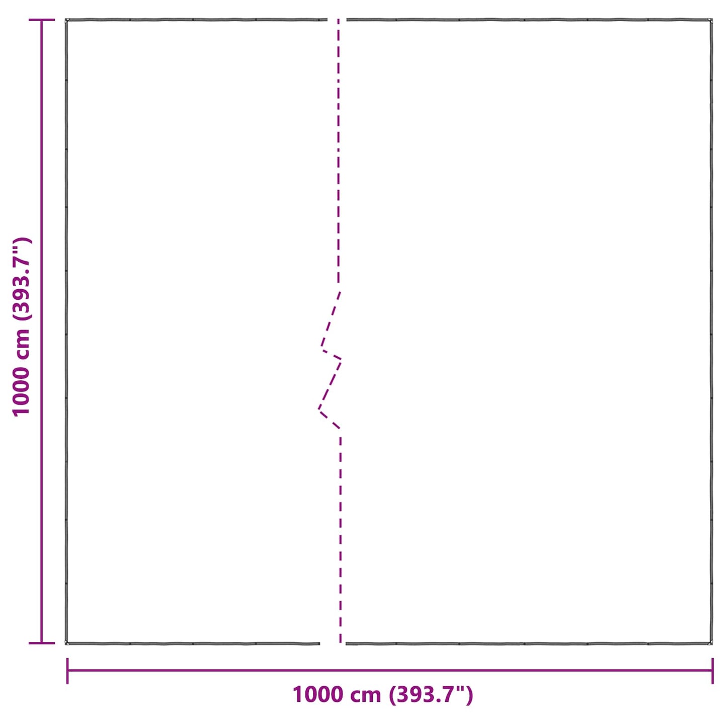 Pflanzenabdeckung Transparent 10 x 10 m PE