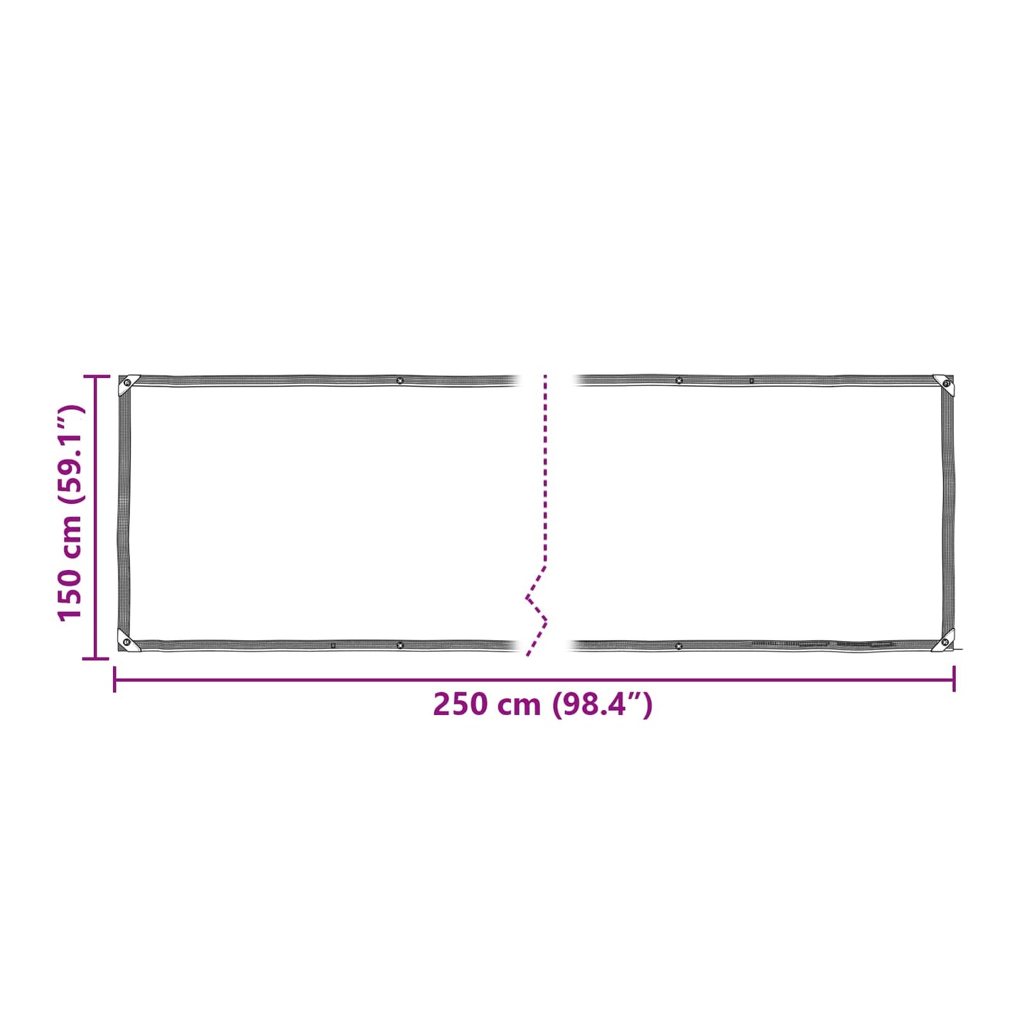 Pflanzenabdeckung Transparent 2.5 x 1,5 m PE