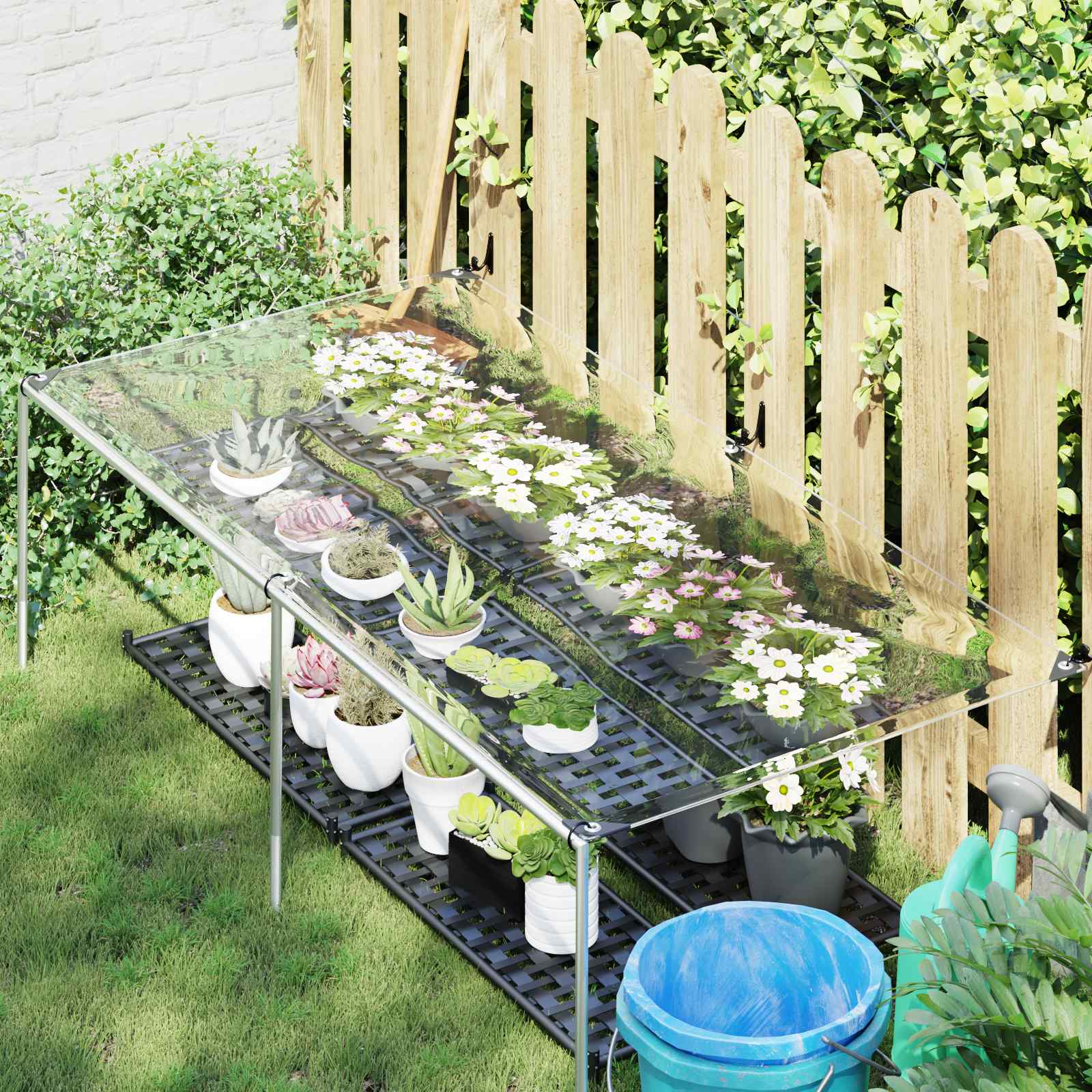 Pflanzenabdeckung Transparent 1 x 2 m PVC