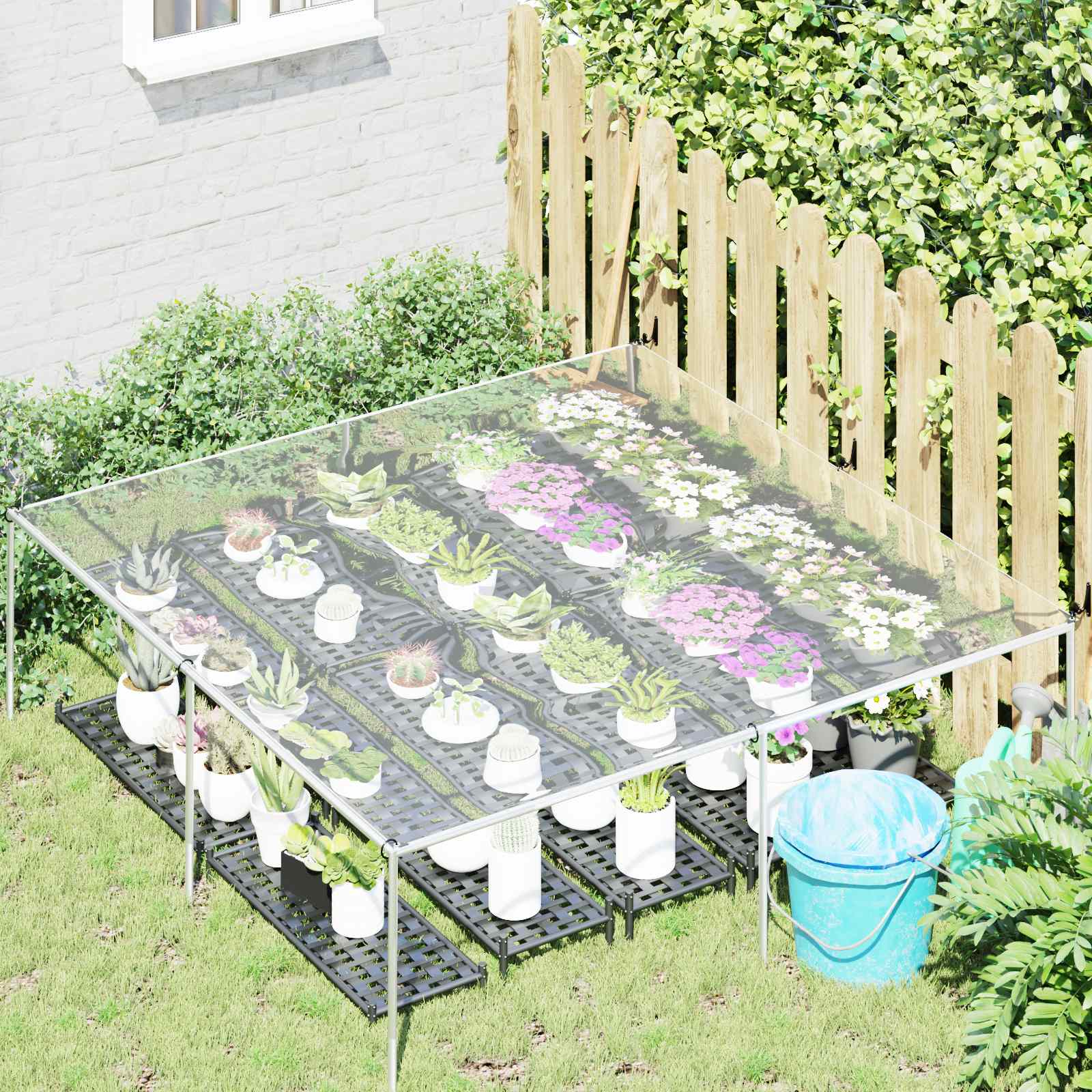 Pflanzenabdeckung Transparent 2 x 2 m PVC