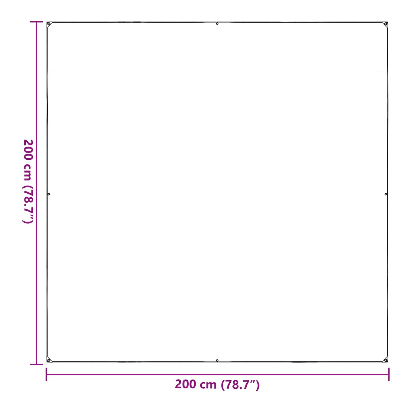 Pflanzenabdeckung Transparent 2 x 2 m PVC