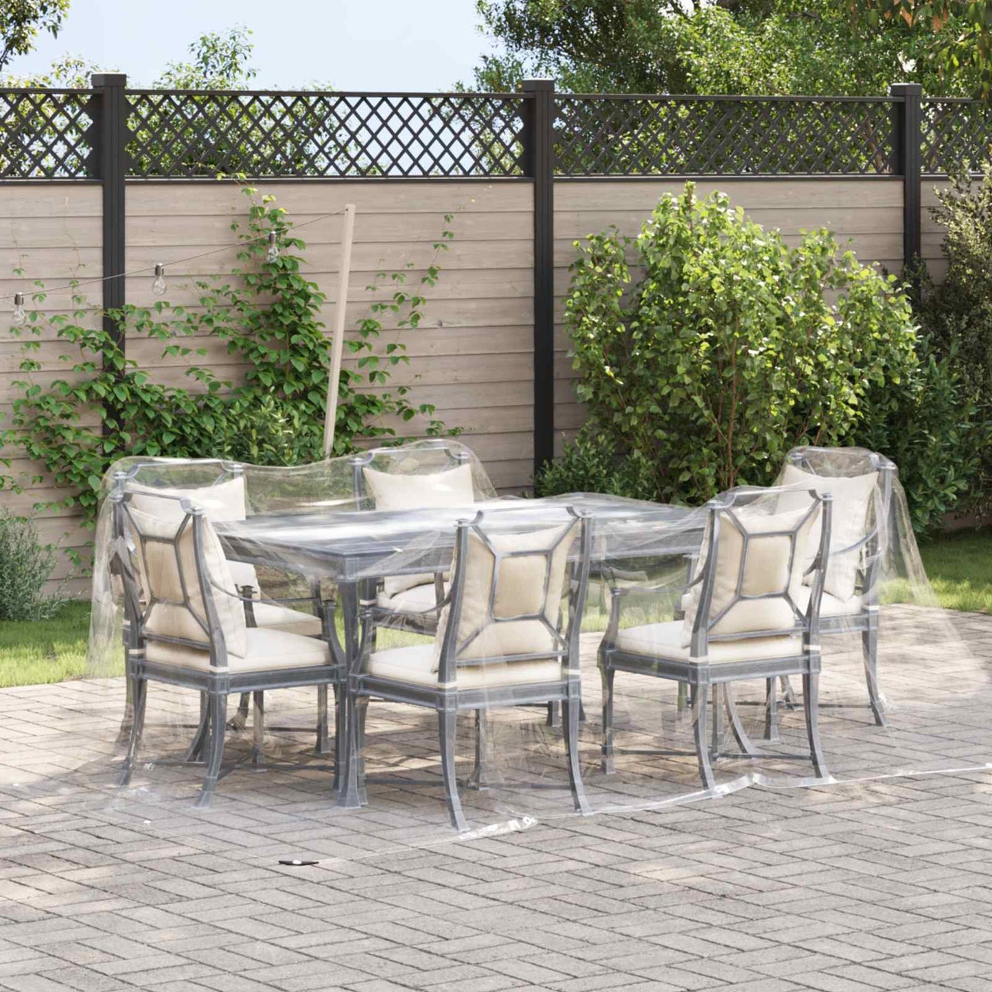 Pflanzenabdeckung Transparent 3 x 3 m PVC