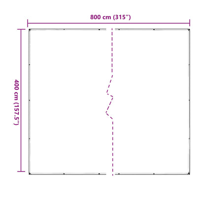Pflanzenabdeckung 4 x 8 m PVC Transparent